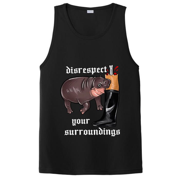 Disrespect Your Surroundings Moo Deng Funny Design PosiCharge Competitor Tank