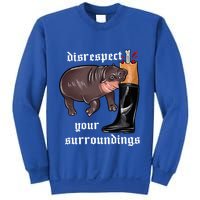 Disrespect Your Surroundings Moo Deng Funny Design Sweatshirt