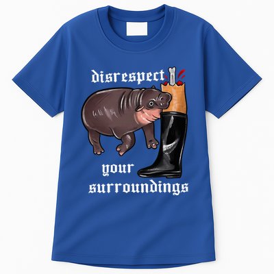 Disrespect Your Surroundings Moo Deng Funny Design Tall T-Shirt