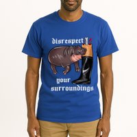 Disrespect Your Surroundings Moo Deng Funny Design Tall T-Shirt