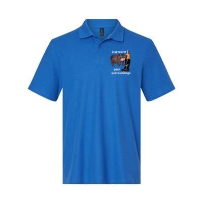 Disrespect Your Surroundings Moo Deng Funny Design Polo