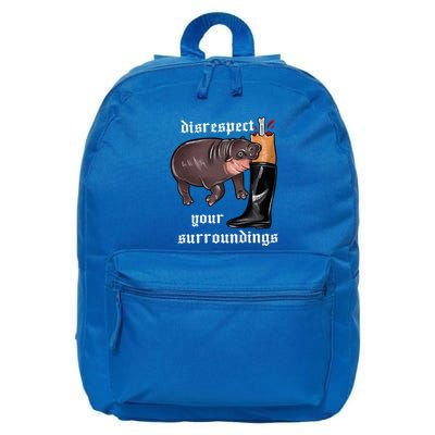 Disrespect Your Surroundings Moo Deng Funny Design 16 in Basic Backpack