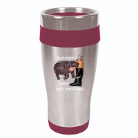 Disrespect Your Surroundings Moo Deng Funny Design 16oz Travel Tumbler