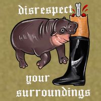Disrespect Your Surroundings Moo Deng Funny Design Garment-Dyed Women's Muscle Tee