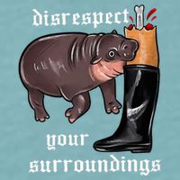Disrespect Your Surroundings Moo Deng Funny Design Sueded Cloud Jersey T-Shirt