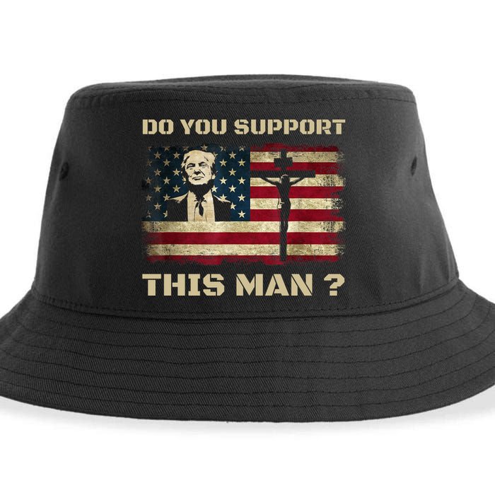 Do You Support This Man Funny Trump Sustainable Bucket Hat