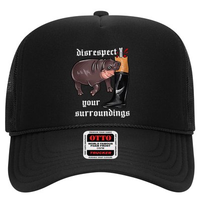 Disrespect Your Surroundings Moo Deng Funny Design Trucker Hat