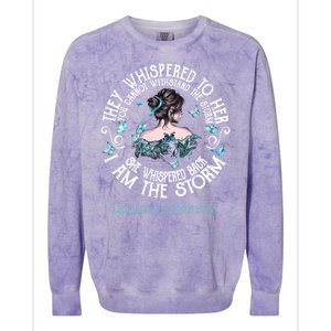 Dysautonomia Awareness I Am The Storm Colorblast Crewneck Sweatshirt