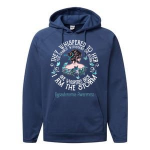 Dysautonomia Awareness I Am The Storm Performance Fleece Hoodie