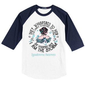 Dysautonomia Awareness I Am The Storm Baseball Sleeve Shirt