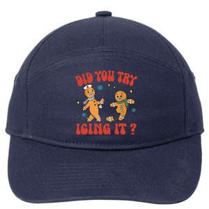 Did You Try Icing It Funny Christmas Nurse Gingerbread Man Long Sleeve 7-Panel Snapback Hat