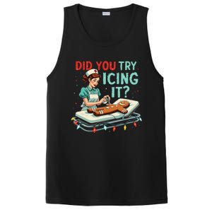 Did You Try Icing It Funny Nurse Christmas Gingerbread Xmas PosiCharge Competitor Tank