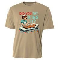 Did You Try Icing It Funny Nurse Christmas Gingerbread Xmas Cooling Performance Crew T-Shirt