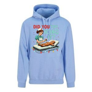 Did You Try Icing It Funny Nurse Christmas Gingerbread Xmas Unisex Surf Hoodie