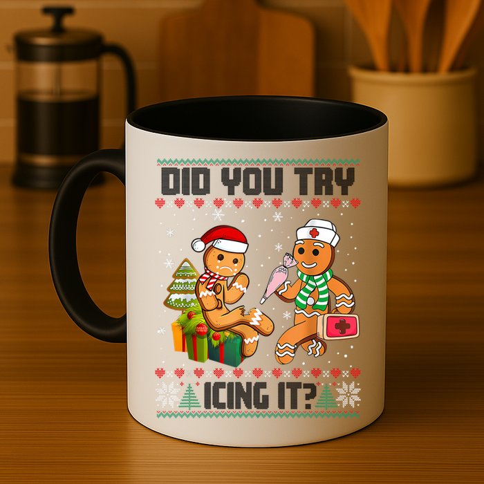 Did You Try Icing It Funny Gingerbread Christmas Holiday Mug