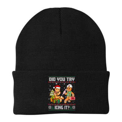 Did You Try Icing It Funny Gingerbread Christmas Holiday Beanie