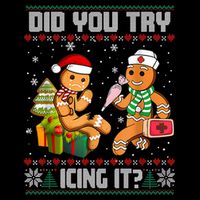 Did You Try Icing It Funny Gingerbread Christmas Holiday Flatbill Hat