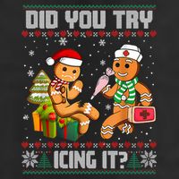 Did You Try Icing It Funny Gingerbread Christmas Holiday 25L Jumbo Tote