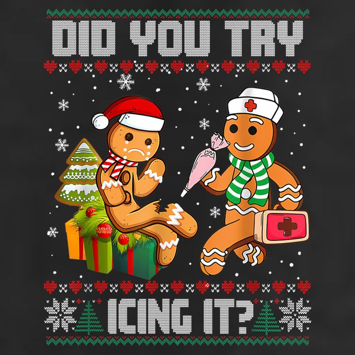 Did You Try Icing It Funny Gingerbread Christmas Holiday 25L Jumbo Tote