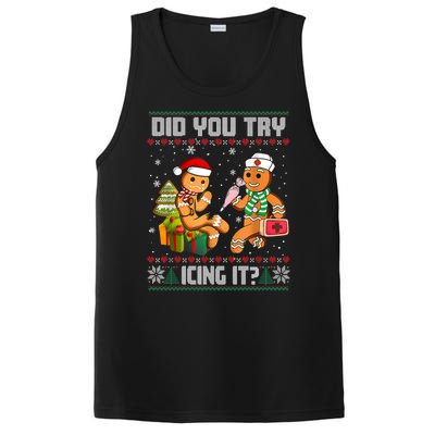 Did You Try Icing It Funny Gingerbread Christmas Holiday PosiCharge Competitor Tank