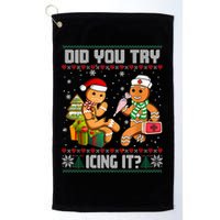 Did You Try Icing It Funny Gingerbread Christmas Holiday Golf Towel