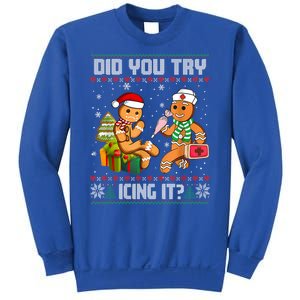 Did You Try Icing It Funny Gingerbread Christmas Holiday Sweatshirt