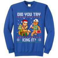 Did You Try Icing It Funny Gingerbread Christmas Holiday Sweatshirt