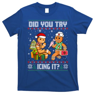 Did You Try Icing It Funny Gingerbread Christmas Holiday T-Shirt