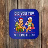 Did You Try Icing It Funny Gingerbread Christmas Holiday Coaster