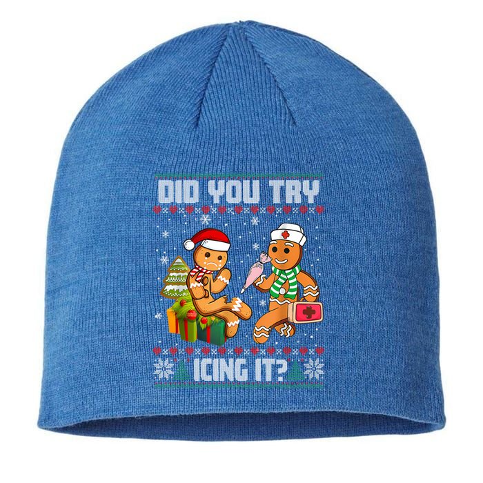 Did You Try Icing It Funny Gingerbread Christmas Holiday Sustainable Beanie