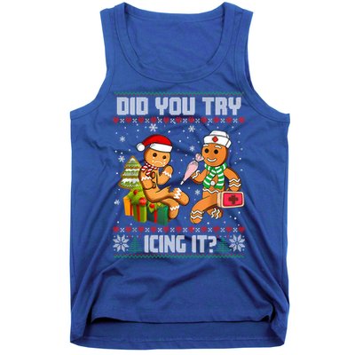 Did You Try Icing It Funny Gingerbread Christmas Holiday Tank Top