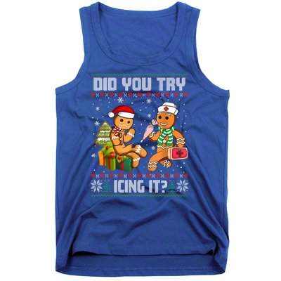 Did You Try Icing It Funny Gingerbread Christmas Holiday Tank Top