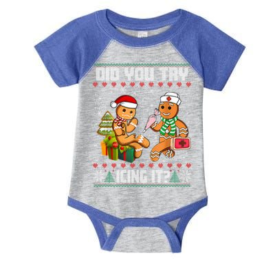 Did You Try Icing It Funny Gingerbread Christmas Holiday Infant Baby Jersey Bodysuit