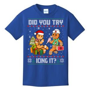 Did You Try Icing It Funny Gingerbread Christmas Holiday Kids T-Shirt