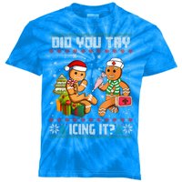 Did You Try Icing It Funny Gingerbread Christmas Holiday Kids Tie-Dye T-Shirt