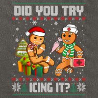 Did You Try Icing It Funny Gingerbread Christmas Holiday Cotton Canvas Backpack