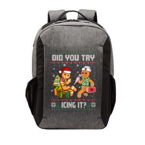 Did You Try Icing It Funny Gingerbread Christmas Holiday Vector Backpack