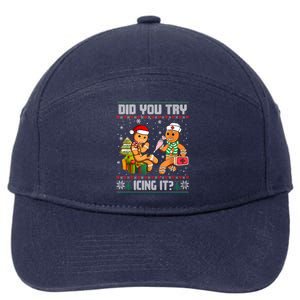 Did You Try Icing It Funny Gingerbread Christmas Holiday 7-Panel Snapback Hat