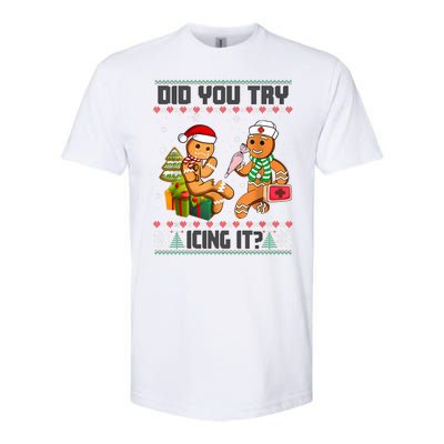 Did You Try Icing It Funny Gingerbread Christmas Holiday Softstyle CVC T-Shirt