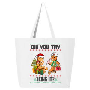 Did You Try Icing It Funny Gingerbread Christmas Holiday 25L Jumbo Tote