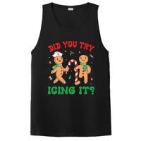 Did You Try Icing It Retro Christmas Gingerbread Nurse Squad PosiCharge Competitor Tank