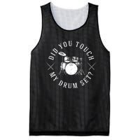 Did You Touch My Drum Set Funny Mesh Reversible Basketball Jersey Tank