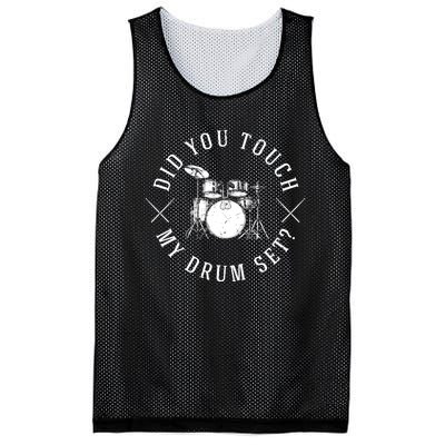 Did You Touch My Drum Set Funny Mesh Reversible Basketball Jersey Tank