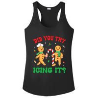 Did You Try Icing It Retro Christmas Gingerbread Nurse Squad Ladies PosiCharge Competitor Racerback Tank