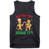 Did You Try Icing It Retro Christmas Gingerbread Nurse Squad Tank Top