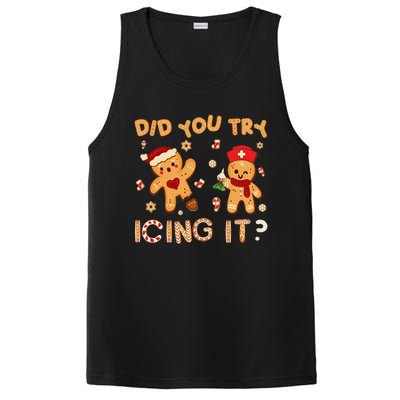 Did You Try Icing It Christmas School Nurse Emergency Nurse PosiCharge Competitor Tank