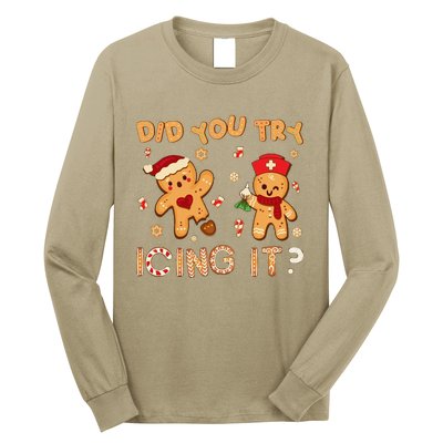 Did You Try Icing It Christmas School Nurse Emergency Nurse Long Sleeve Shirt