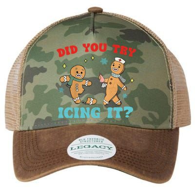 Did You Try Icing It Christmas Nurse Gift Legacy Tie Dye Trucker Hat