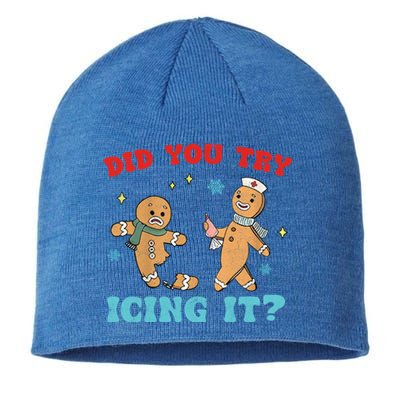 Did You Try Icing It Christmas Nurse Gift Sustainable Beanie