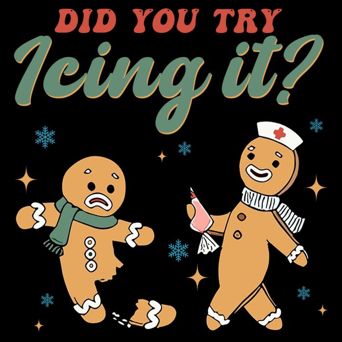 Did You Try Icing It Funny Gingerbread Funny Christmas Drawstring Bag